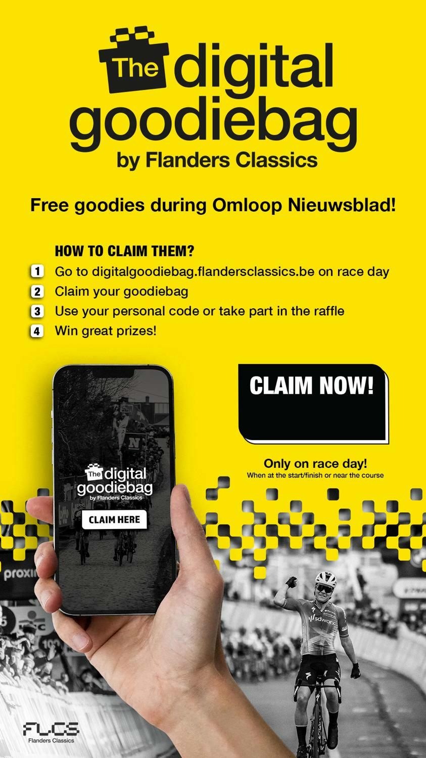 Venez chercher votre digital goodiebag à Circuit le Nieuwsblad